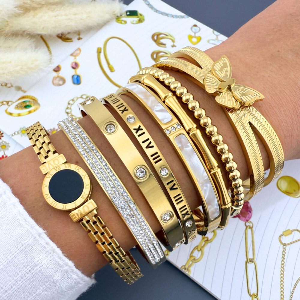 Armband, 18K verguld staal - Image 2