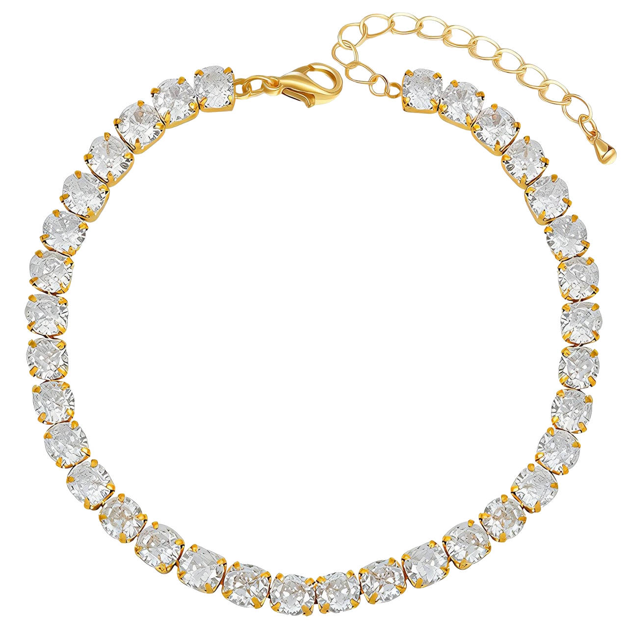 "Tennis" armband, 18K verguld staal